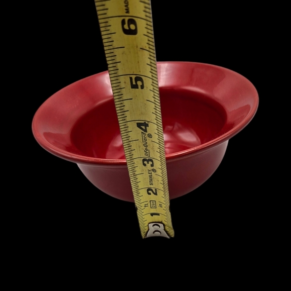 Pier 1 Imports Red Bowl Set Nesting Bowls Earthenware Spain - Picture 12 of 12